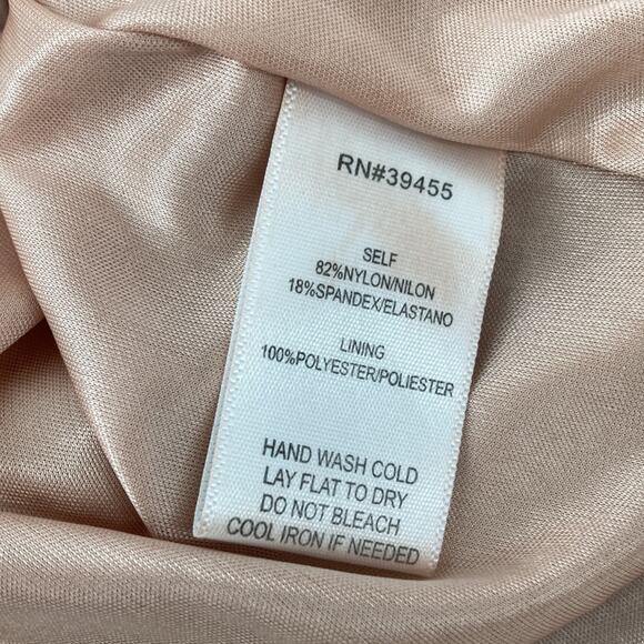 Gold Label Wow Couture Womens Tan Black Strapless Bodycon Dress Size M - Picture 10 of 11